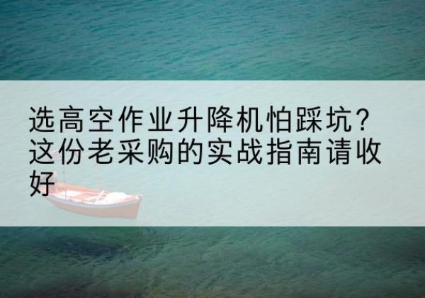 广平高空作业升降机厂家推荐-选高空作业升降机怕踩坑？这份老采购的实战指南请收好